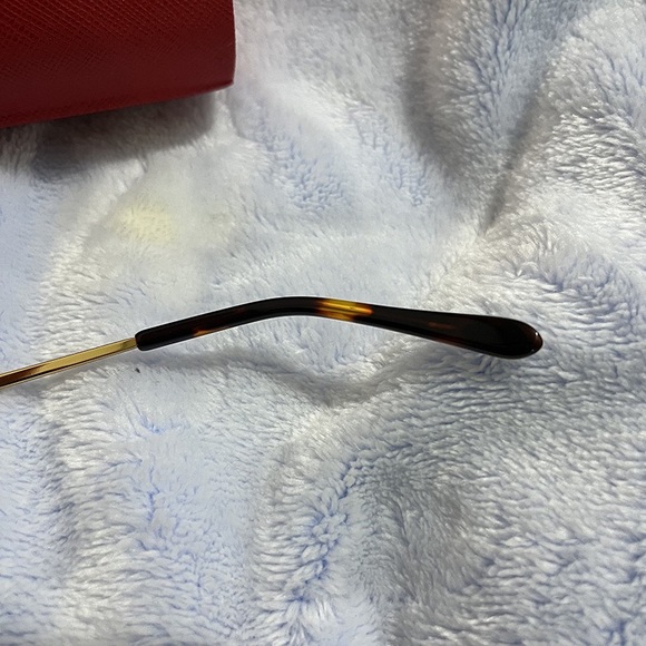 Cartier Rimless Rectangular Gradient Brown Sunglasses - Picture 9 of 9